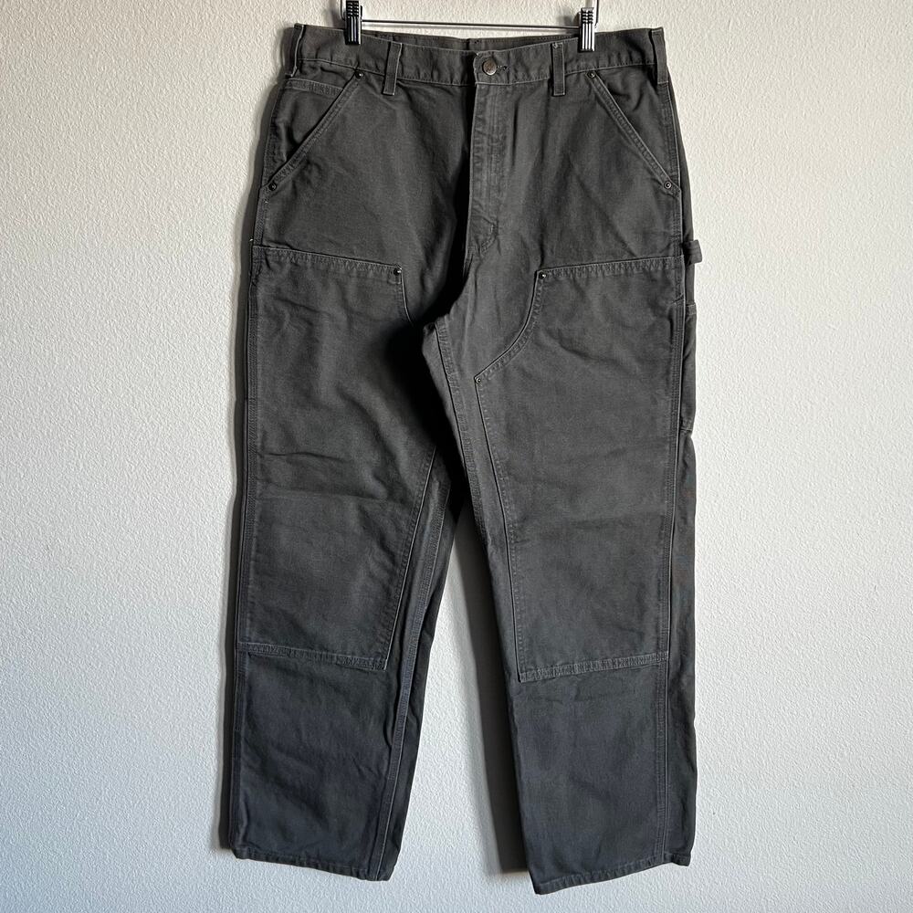 Carhartt B136 GVL gray double knee work wear carpenter pants